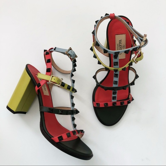 Valentino NIB Rock Stud T-Strap Sandals Abo 36.5 - Picture 3 of 14